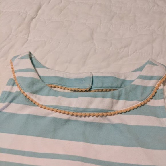 Janie and Jack Size 7 Blue and White Striped Summer Dress - Picture 2 of 4